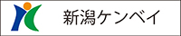 新潟ケンベイ 新潟の頭文字N（青空）とケンベイの頭文字K（田の緑）を組み合わせ、黄金色の丸いお米を頭に乗せて、元気な人型のマークにデザインさせていただきました。